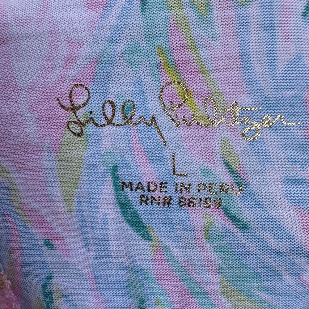 Lilly Pulitzer Pastel Pink Green Blue Floral Midi Dress - Picture 6 of 13